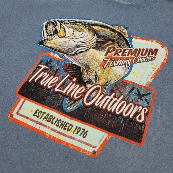 True Line Outdoors Fishing Graphic T-Shirt - Picture 2 of 4